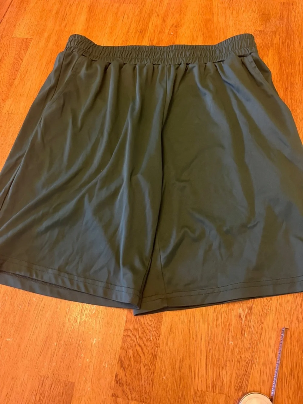 Boys Youth medium dark green shorts